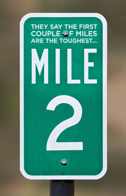 They say the first couple of miles are the toughest