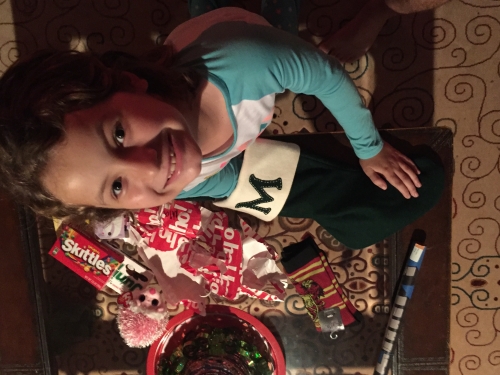 Mia on Christmas morning 2016
